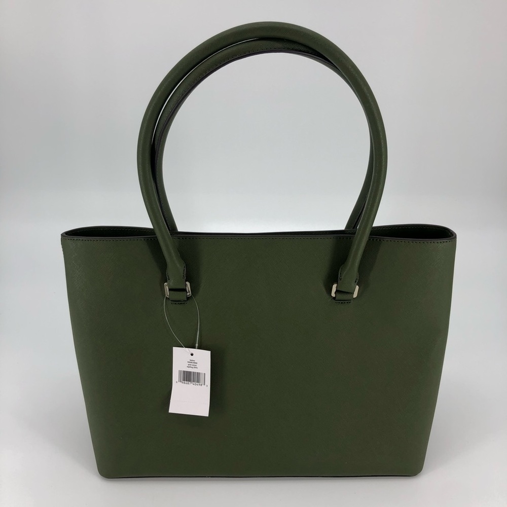 Kate Spade Halsey Post Street Olive Green Tote Bag - Picture 2 of 15